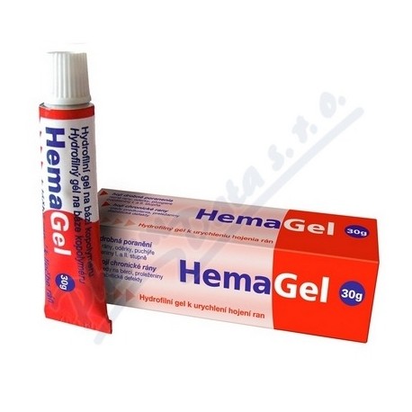 „HemaGel“ hidrofilinis gelis žaizdoms, tūbelėje po 30 g (Wake spol. s r.o., Čekija)