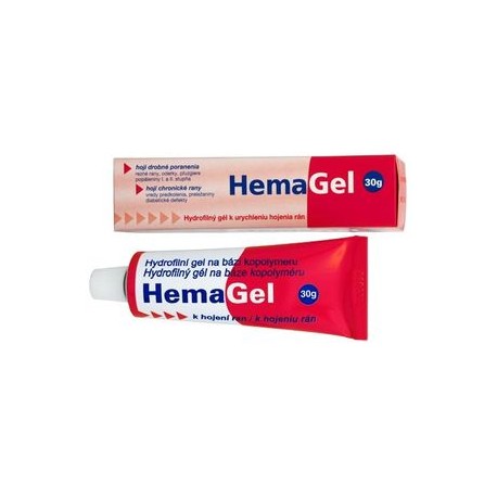„HemaGel“ hidrofilinis gelis žaizdoms, tūbelėje po 30 g (Wake spol. s r.o., Čekija)