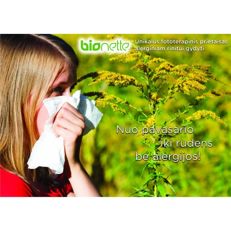 Prietaisas alerginio rinito, šienligės gydymui „Bionette“, 1 vnt., (BioLight Medical Devices Ltd.)