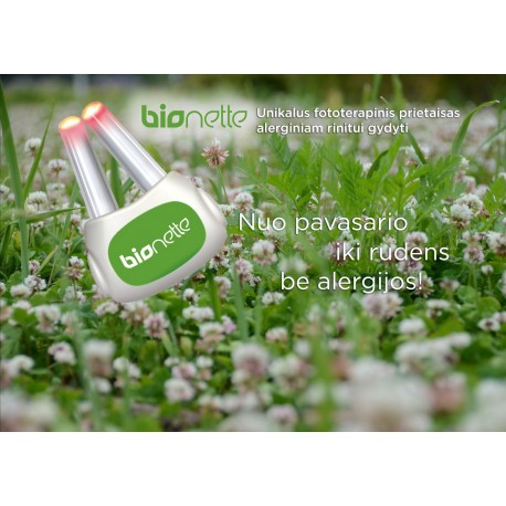 Prietaisas alerginio rinito, šienligės gydymui „Bionette“, 1 vnt., (BioLight Medical Devices Ltd.)