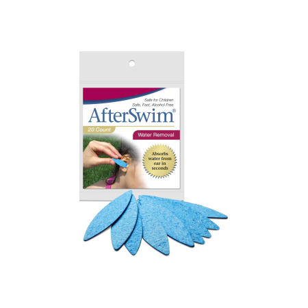 AfterSwim rinkinys ausų higienai po maudynių,  20 lapelių/pak.