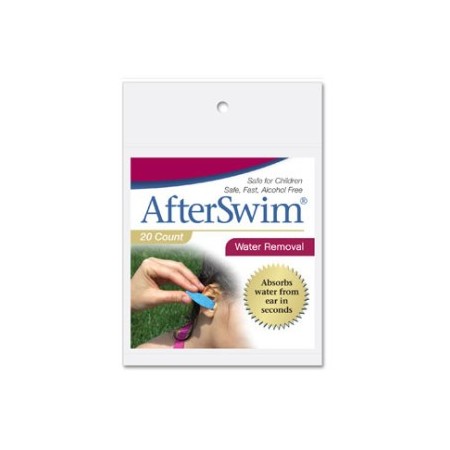 AfterSwim rinkinys ausų higienai po maudynių,  20 lapelių/pak.