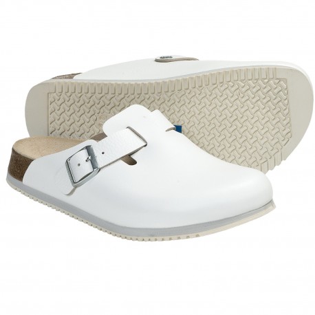 Birkenstock med. šlepetės Boston SL LENA, (baltos, susiaurintos)