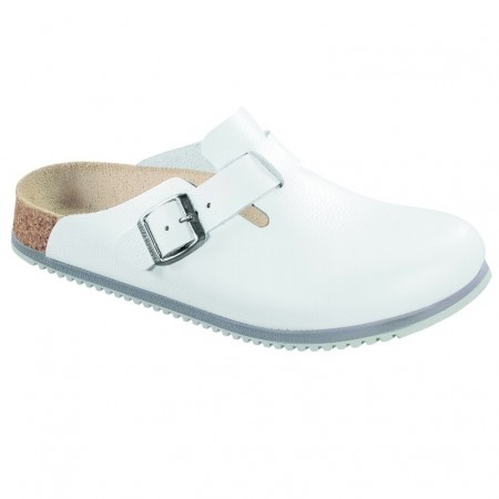 Birkenstock med. šlepetės Boston SL LENA, (baltos, susiaurintos)