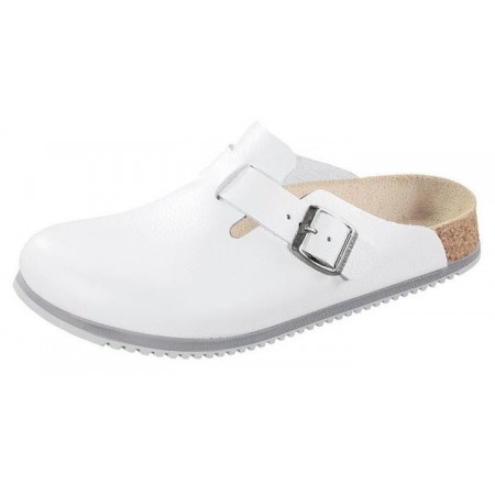 Birkenstock med. šlepetės Boston SL LENA, (baltos, susiaurintos)