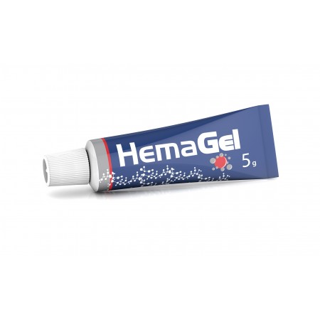 „HemaGel“  hidrofilinis gelis, tūbelėje po 5 g (Wake spol. s r.o., Čekija)