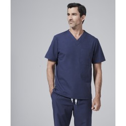 Medicininė vyr. pižama - viršus (tamsiai mėlynos sp.)
