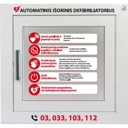 Sieninė dėžė defibriliatoriui ME PAD