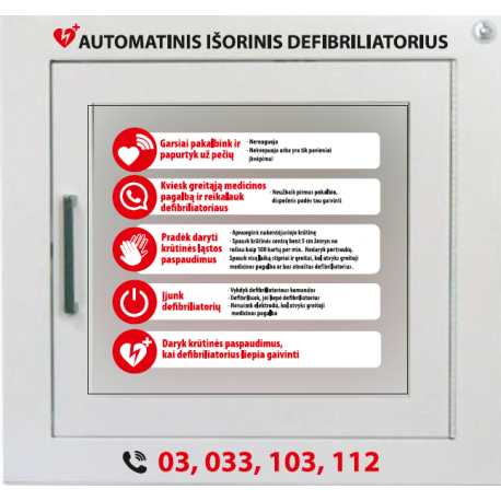 Sieninė dėžė defibriliatoriui ME PAD