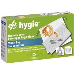 Hygie® higieniniai vėmimo maišeliai su laikikliu, 50 vnt. (vienkartiniai)