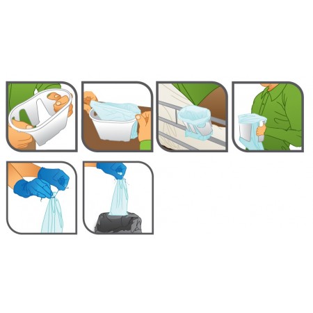 CareBag® higieniniai vėmimo maišeliai, 20 vnt. (vienkartiniai), (Cleanis, Prancūzija)