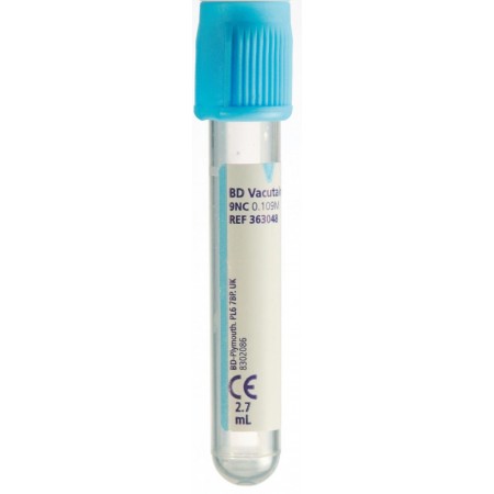 Krešėjimo sistemos tyrimų mėgintuvėliai BD Vacutainer Citrate tubes 2,7ml N100