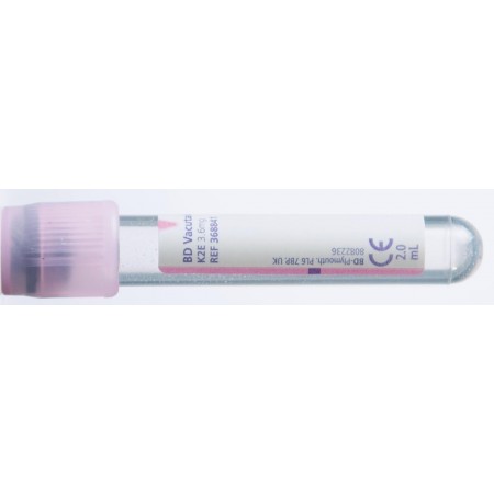Mėgintuvėliai hematologiniams tyrimams su EDTA priedu BD Vacutainer K3EDTA 3ml N100