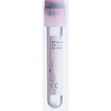 Mėgintuvėliai hematologiniams tyrimams su EDTA priedu BD Vacutainer K3EDTA 3ml N100
