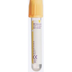Serumo mėgintuvėliai su krešėjimo aktyvatoriumi ir skiriamuoju geliu BD Vacutainer SST II Advance tubes 2,5ml N100
