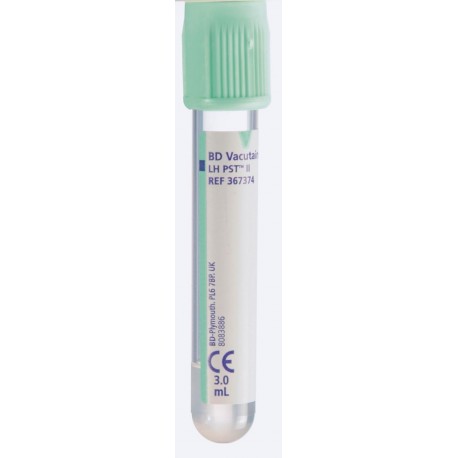 Plazmos mėgintuvėliai (3ml) su ličio heparino priedu ir skiriamuoju geliu BD Vacutainer PST II tubes N100